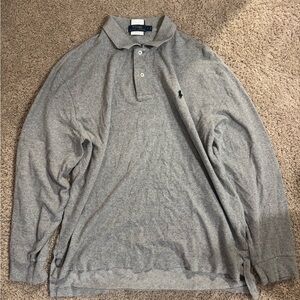 Polo Ralph Lauren Long-Sleeve Heather Grey Mesh Polo